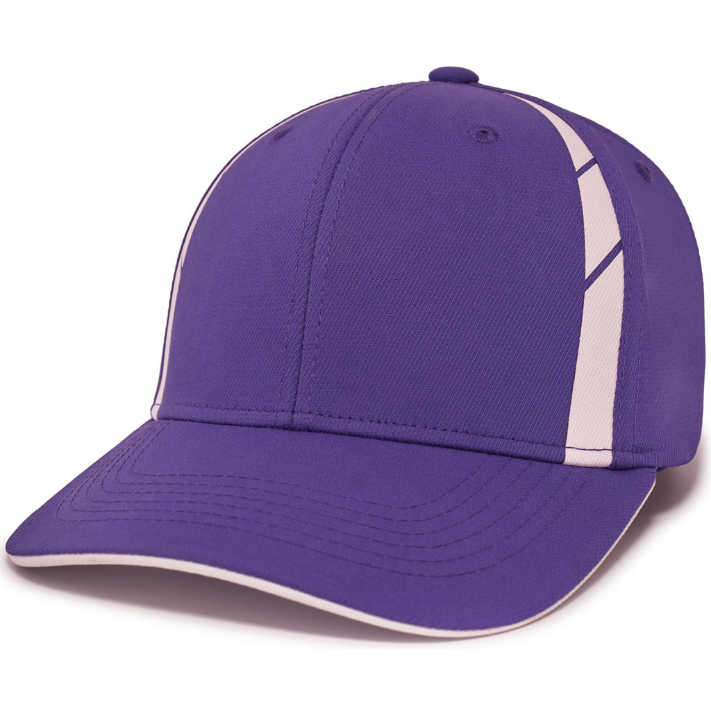 Pacific Headwear Purple/White Coolcore Sildline Snapback Cap