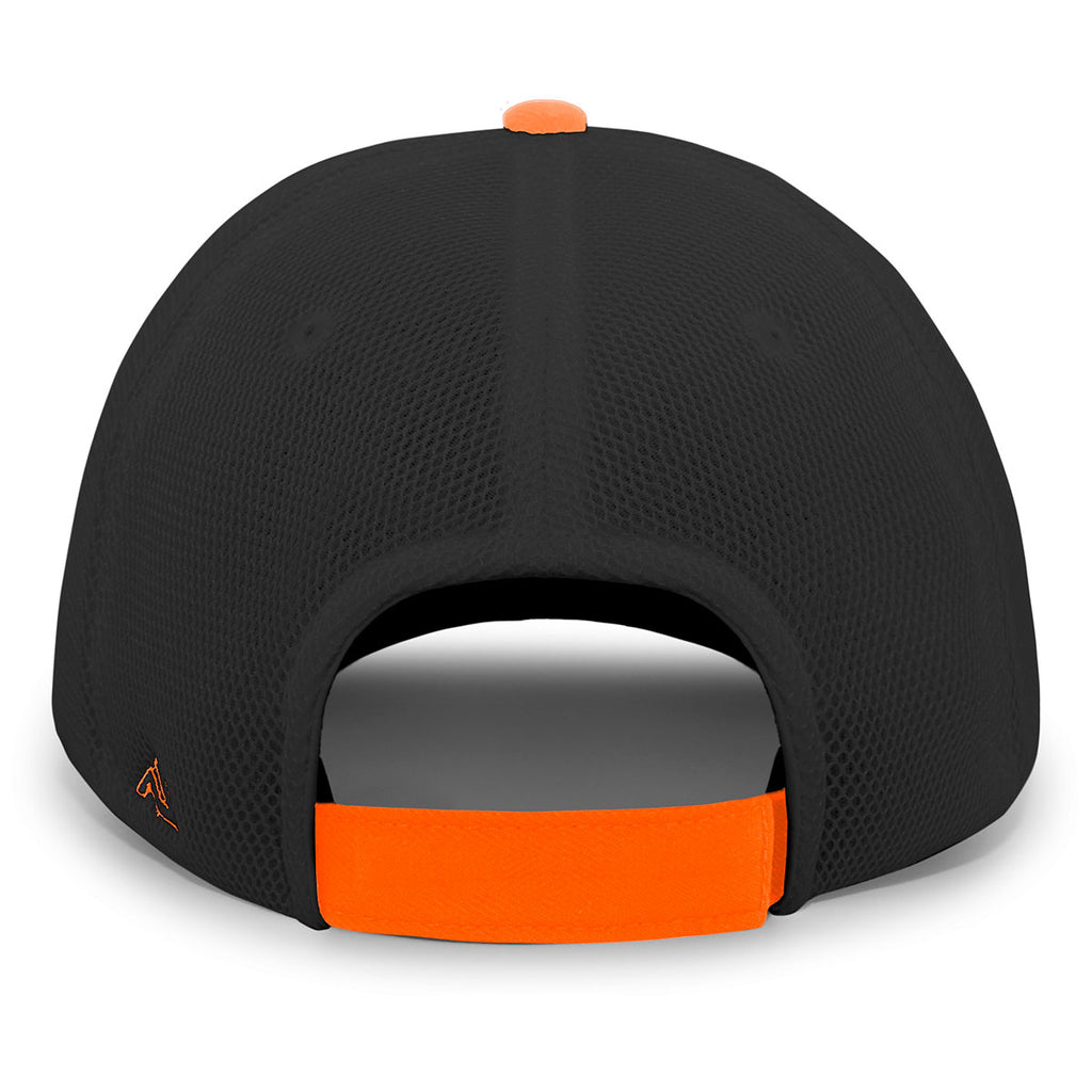 Pacific Headwear Orange/Black/Orange Air Mesh Sidline Cap