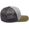 Pacific Headwear Heather Grey/Light Charcoal/Moss Green Fusion Trucker Cap