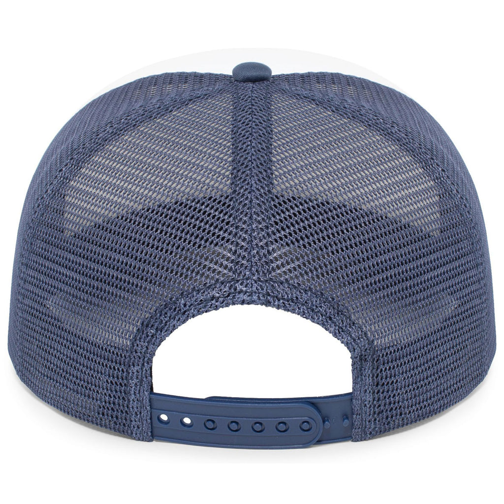 Pacific Headwear White/Navy/Navy Foamie Fresh Trucker Cap