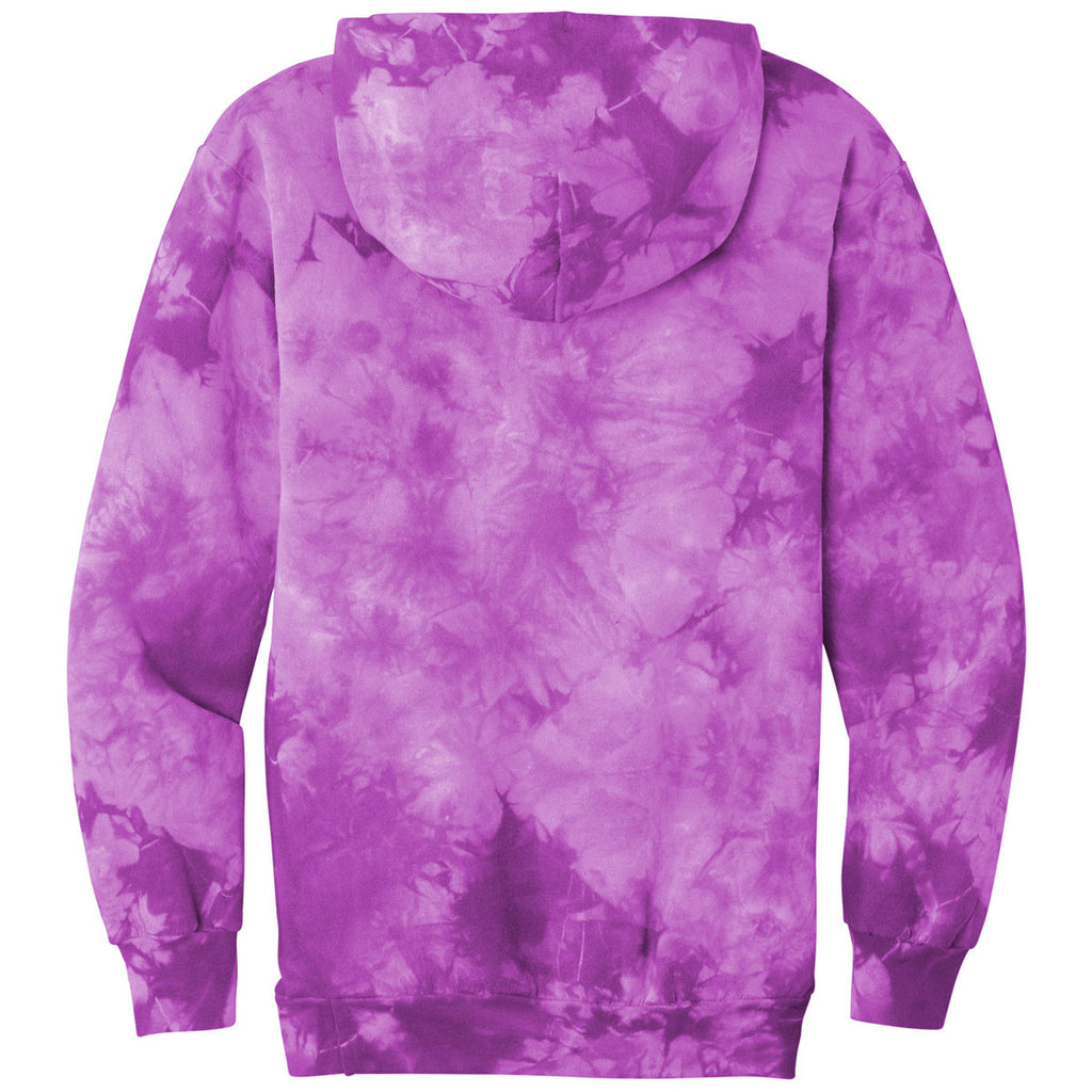 Port & Company Men's Purple Crystal Tie-Dye Pullover Hoodie