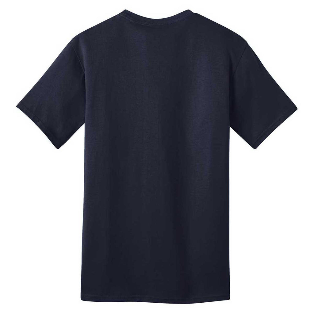 Port & Company Men's Navy Ring Spun Cotton Tee