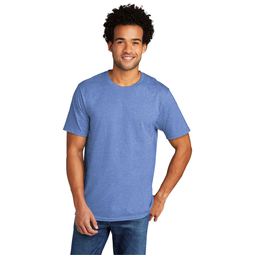 Port & Company Men's Carolina Blue Heather Tri-Blend Tee