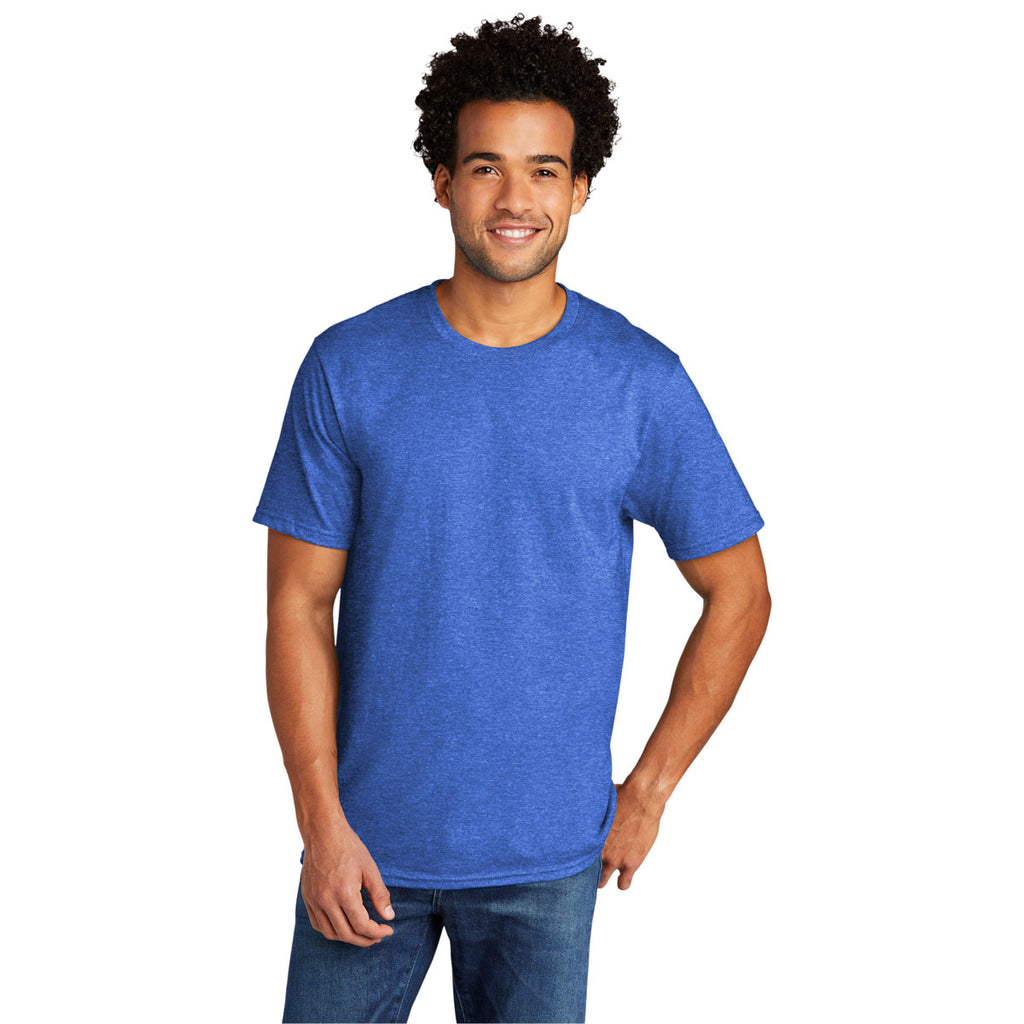 Port & Company Men's Heather Royal Tri-Blend Tee