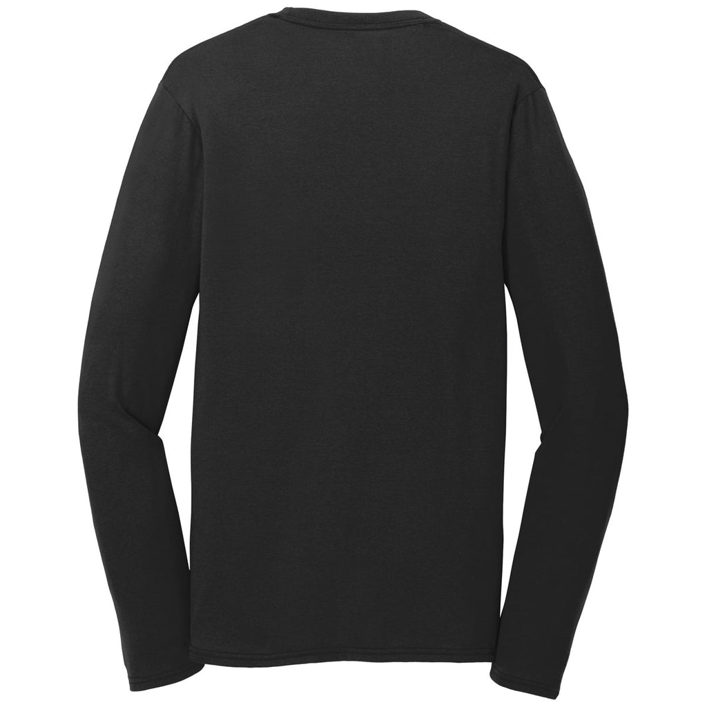 Port & Company Men's Jet Black Long Sleeve Performance Blend Tee