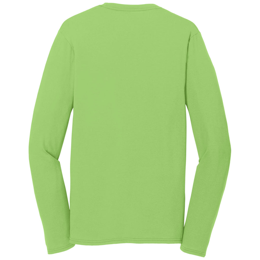 Port & Company Men's Lime Long Sleeve Performance Blend Tee