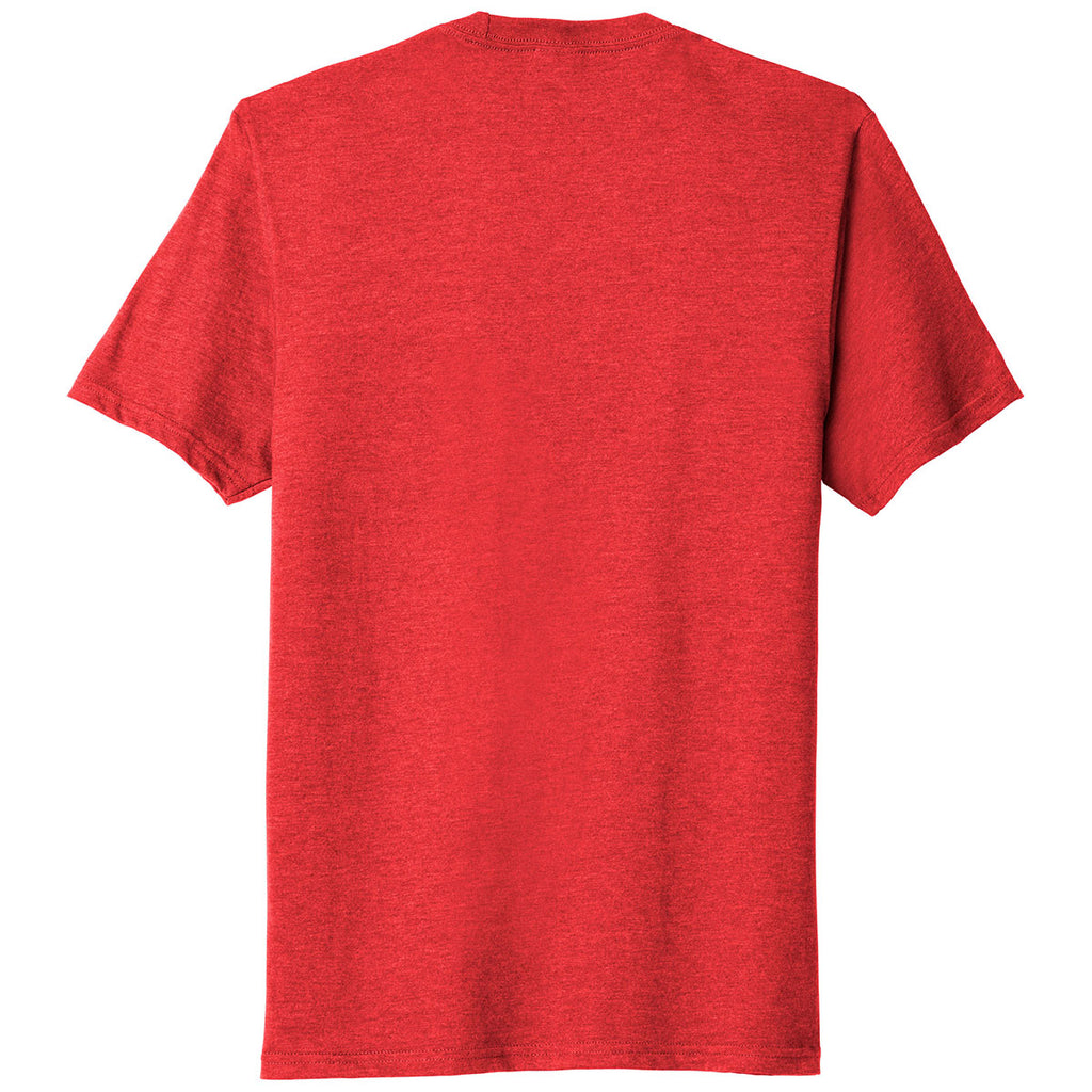 Port & Company Men's Bright Red Heather Fan Favorite Blend Tee