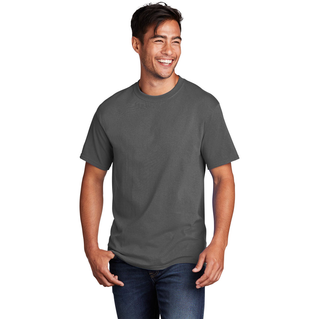 Port & Company Men's Charcoal Core Cotton DTG Tee