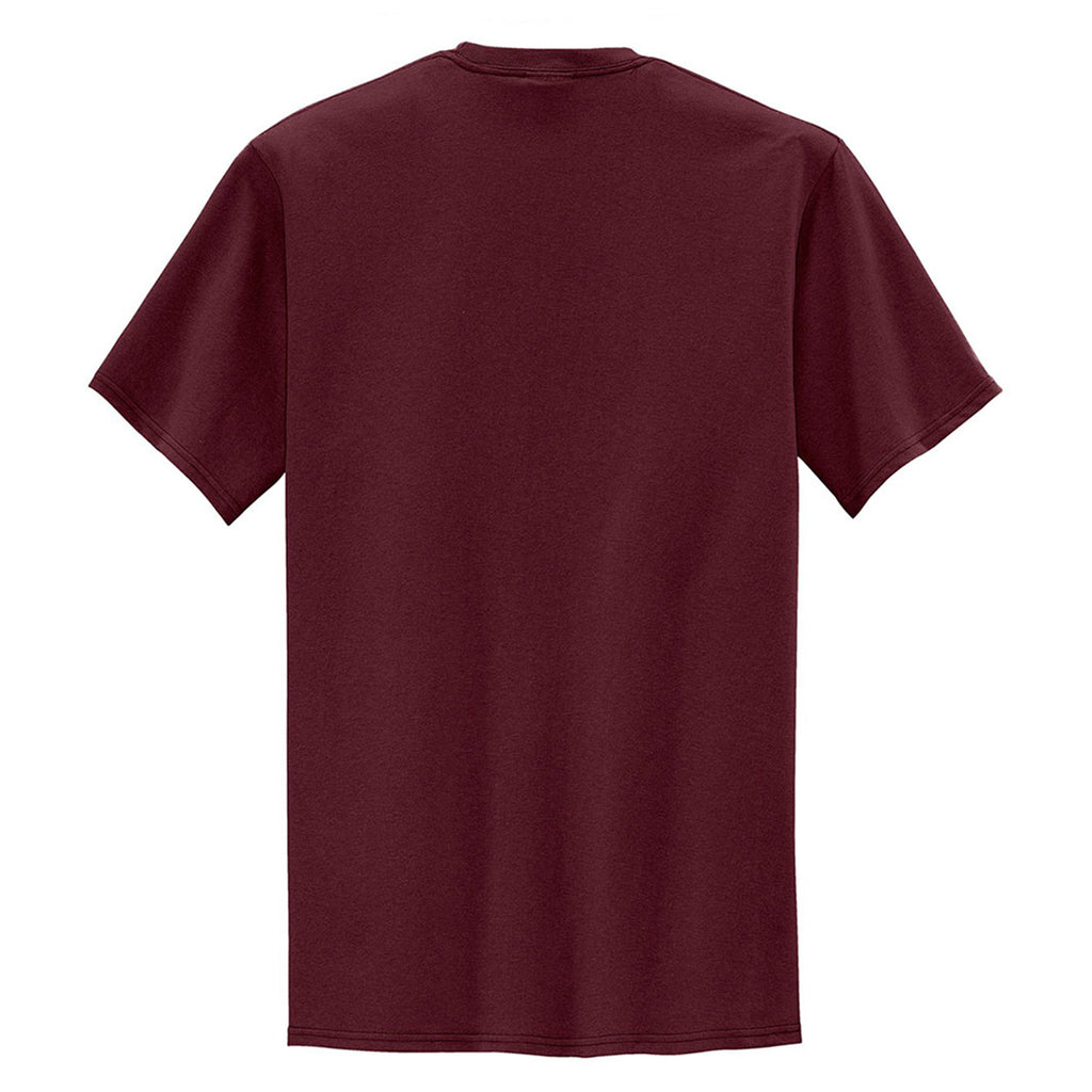 Port & Company Men's Athletic Maroon Tall Core Blend Pocket Tee