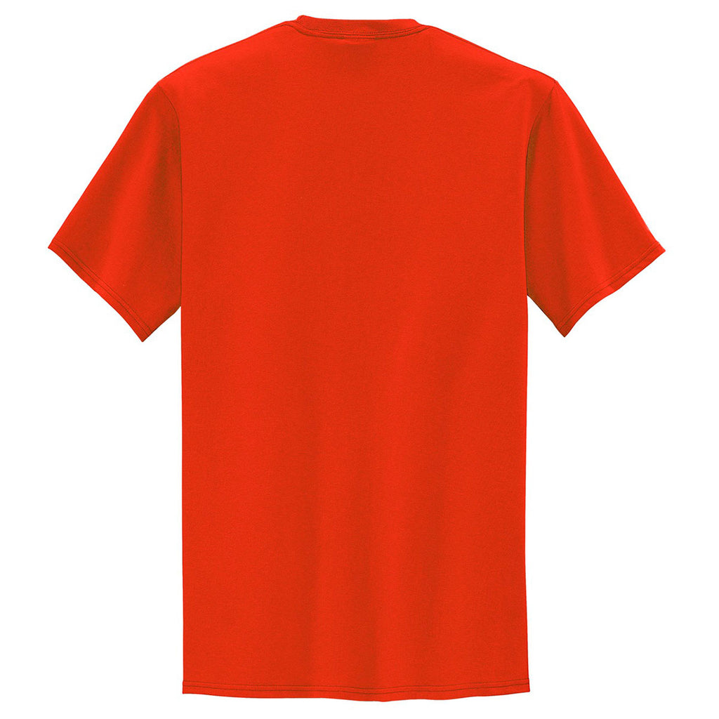 Port & Company Men's Orange Tall Core Blend Pocket Tee