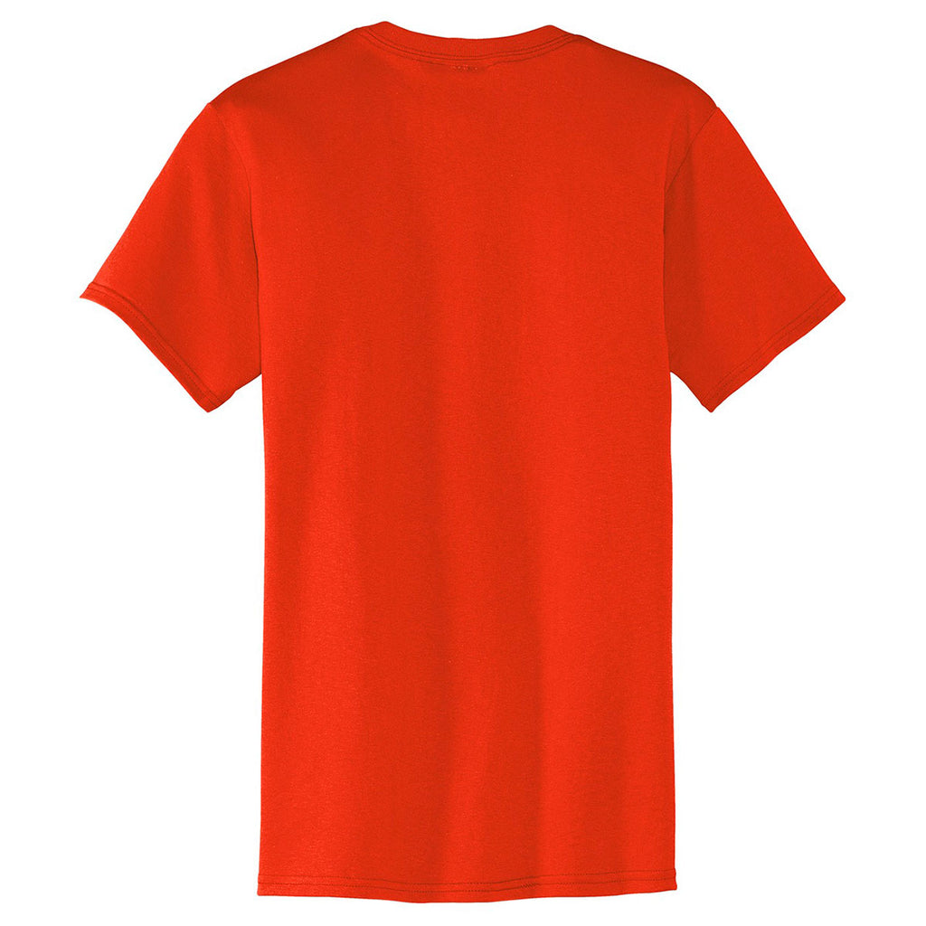 Port & Company Men's Orange Core Blend Pocket Tee