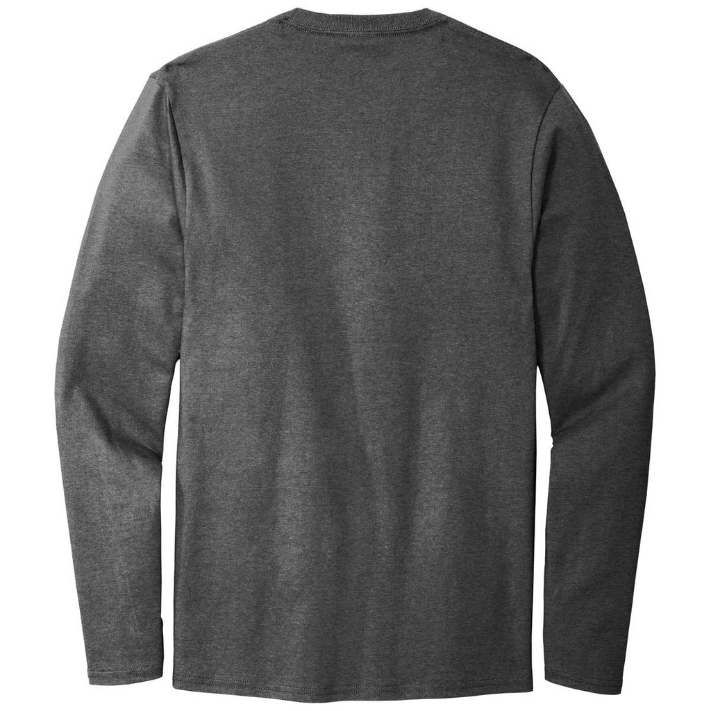 Port & Company Dark Heather Grey Long Sleeve Bouncer Tee