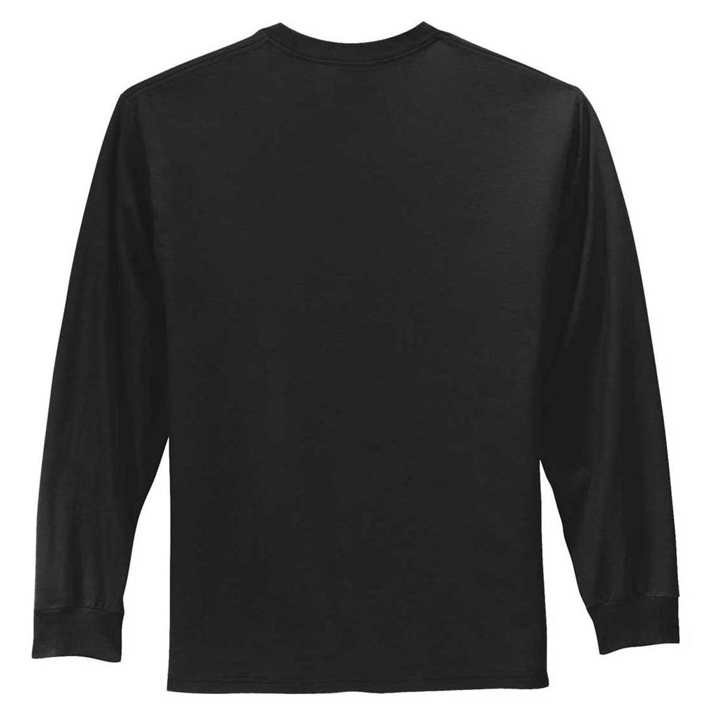 Port & Company Men's Jet Black Tall Long Sleeve Essential Tee