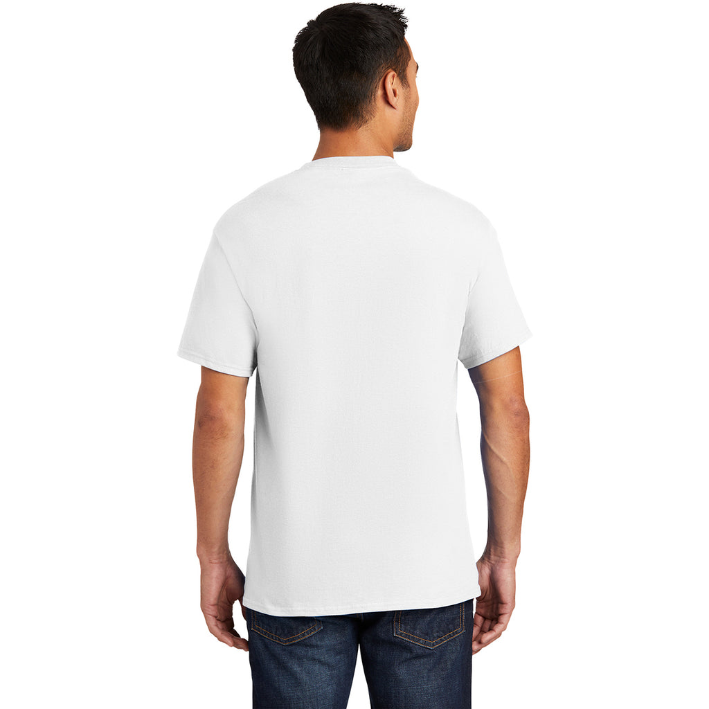 Port & Company Men's White Essential Pocket Tee