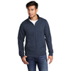 Port & Company Men's Navy Core Fleece Cadet Full-Zip Sweatshirt