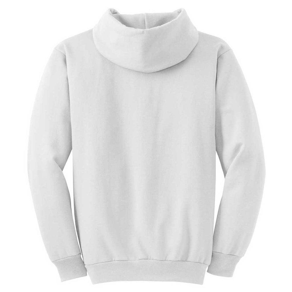 Port & Company Men's White Core Fleece Pullover Hooded Sweatshirt