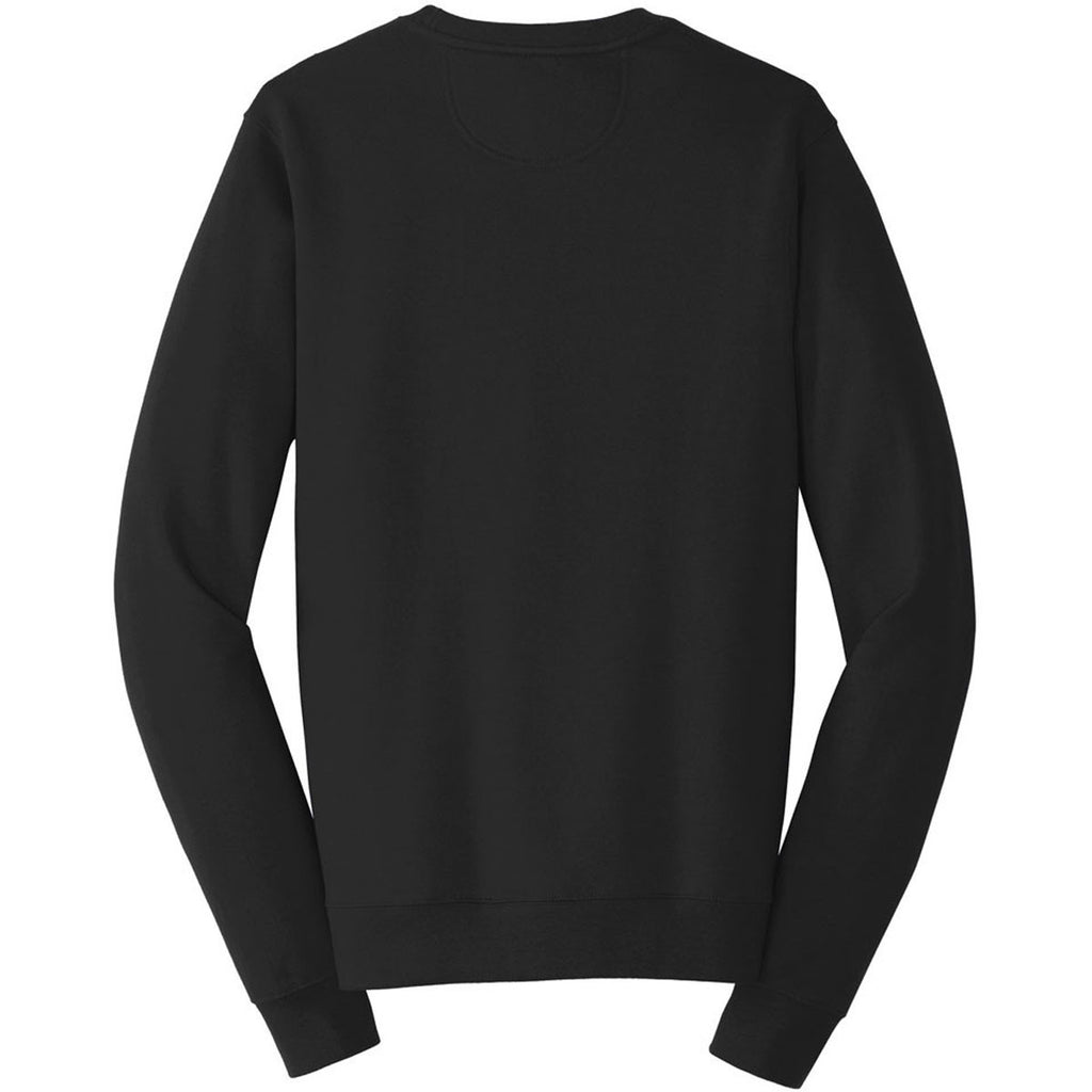 Port & Company Men's Jet Black Fan Favorite Fleece Crewneck Sweatshirt