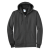 Port & Company Men's Tall Charcoal Essential Fleece Full-Zip Hooded Sweatshirt