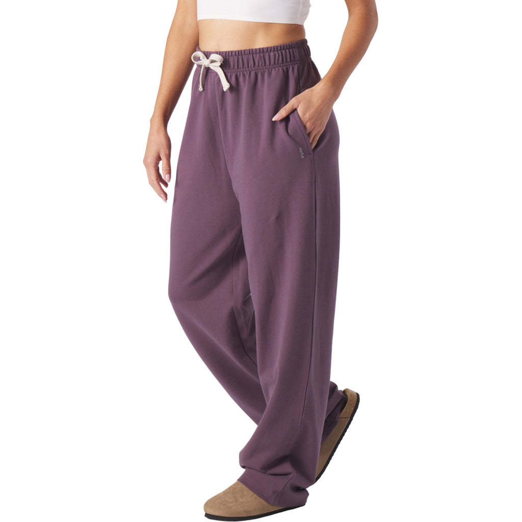 Glyder Women's Berry Wine Straight Leg Sweatpant