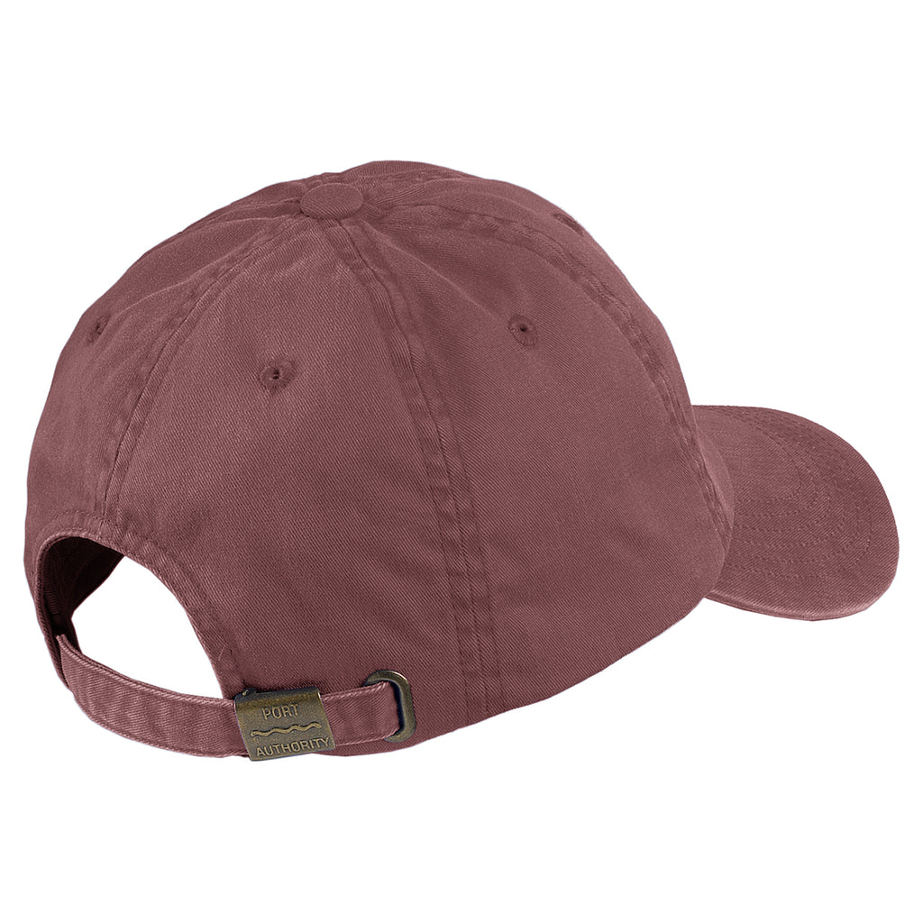 Port Authority Maroon Garment Washed Cap