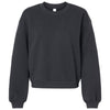 American Apparel Women's Black ReFlex Fleece Crewneck Sweatshirt