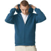 American Apparel Men's Sea Blue ReFlex Fleece Full-Zip Hoodie