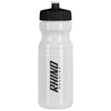 QNCH White/Black ACCONA 24 oz. PET Sports Bottle with Push/Pull Lid