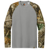 Russell Outdoors Men's Grey Concrete Heather/ Realtree Edge Realtree Colorblock Performance Long Sleeve Tee