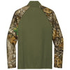 Russell Outdoors Men's Olive Drab Green/ Realtree Edge Realtree Colorblock Performance Quarter Zip