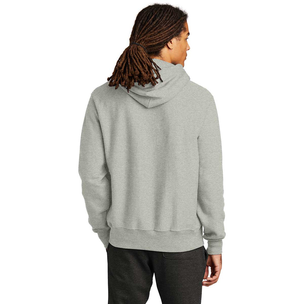 Champion Men's Oxford Grey Reverse Weave Hooded Sweatshirt