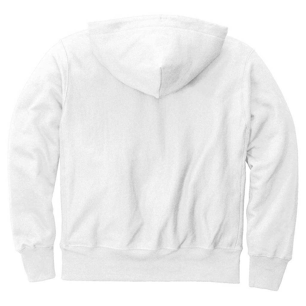 Champion Men's White Reverse Weave Hooded Sweatshirt