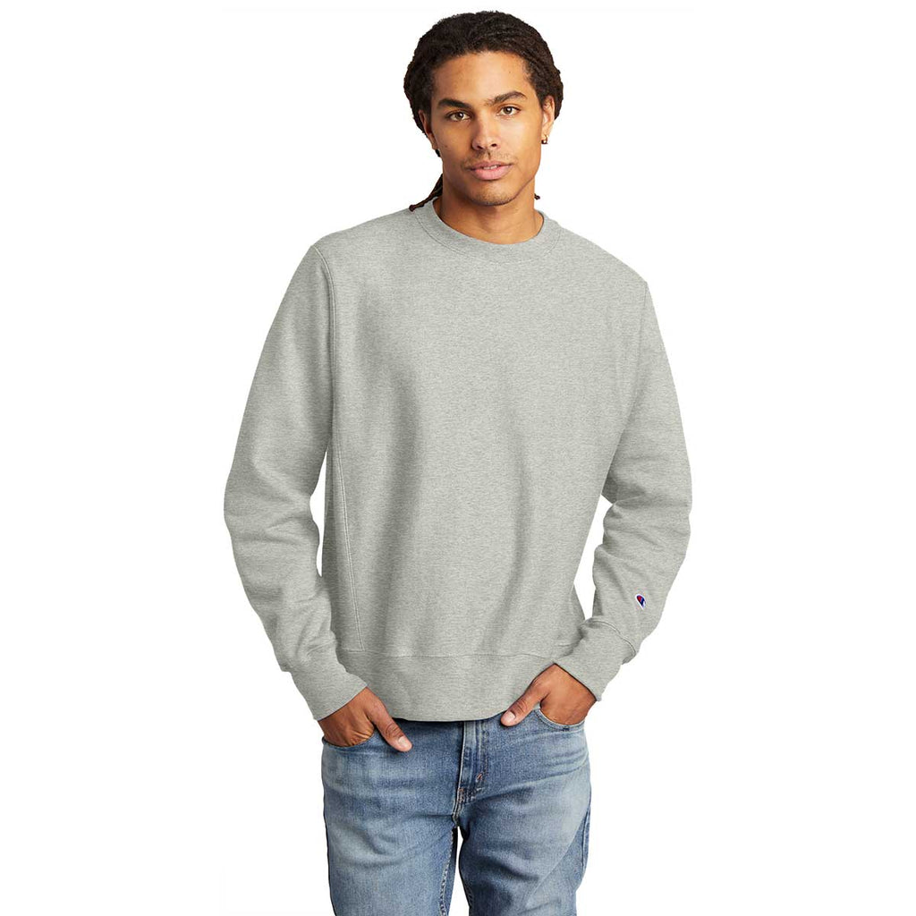 Champion Men's Oxford Grey Reverse Weave Crewneck Sweatshirt