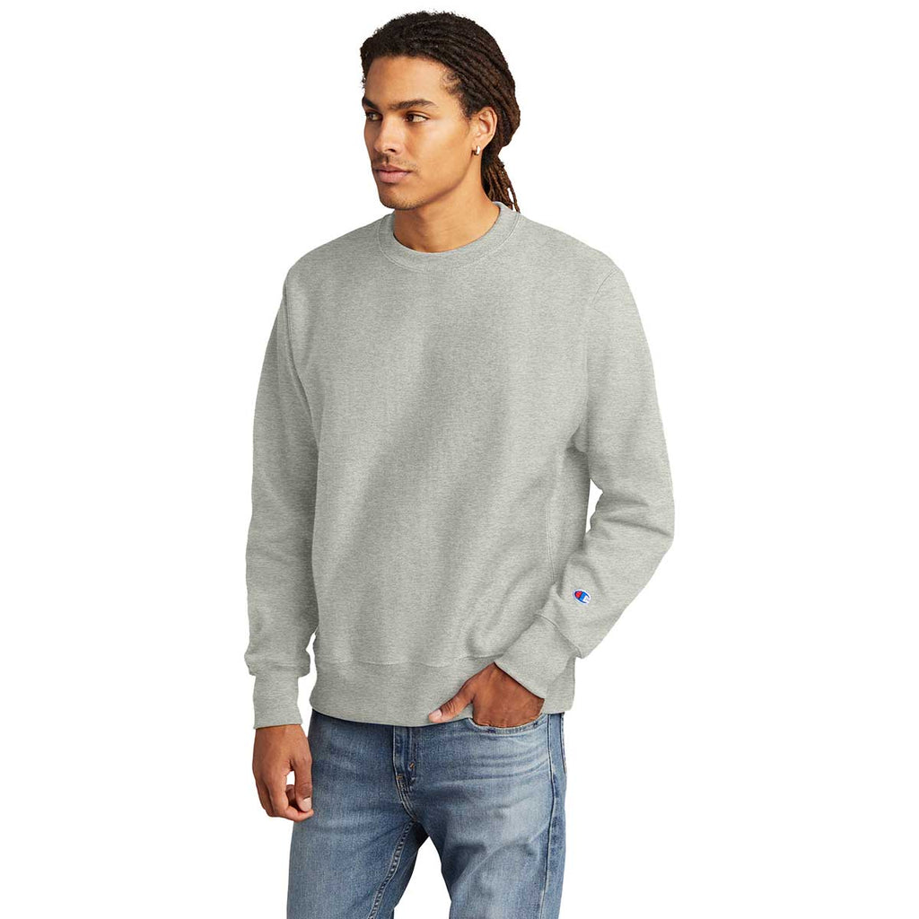 Champion Men's Oxford Grey Reverse Weave Crewneck Sweatshirt