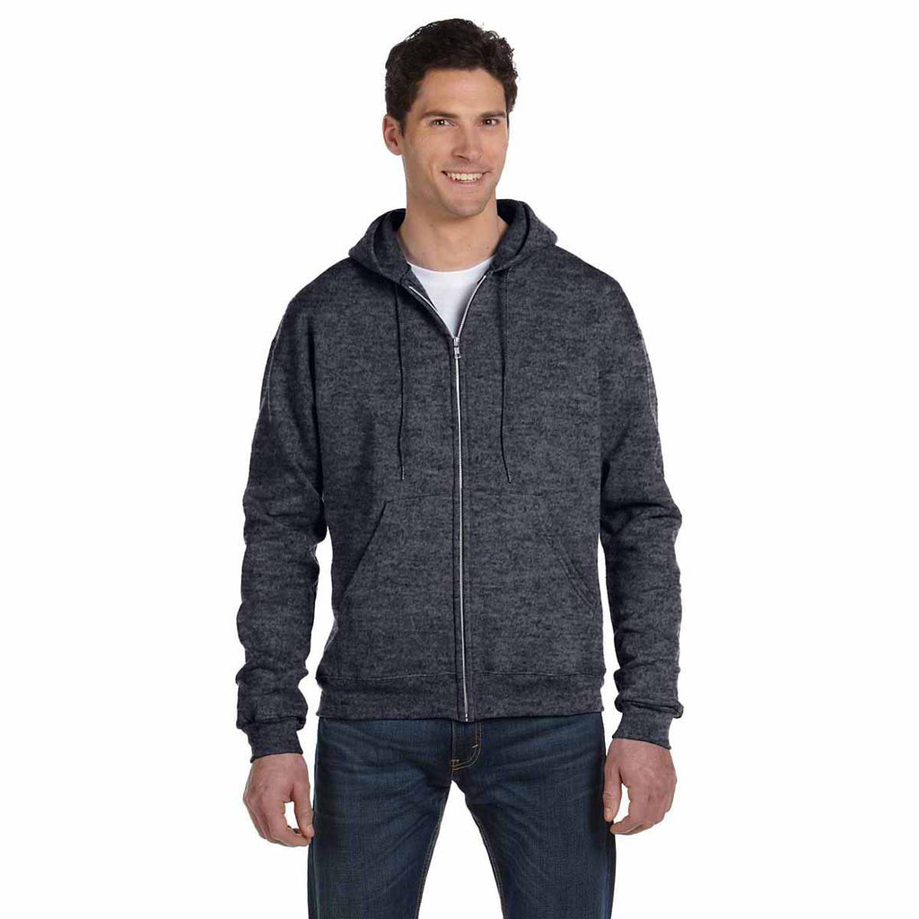 Champion Men's Charcoal Heather Eco 9-Ounce Full Zip Hood