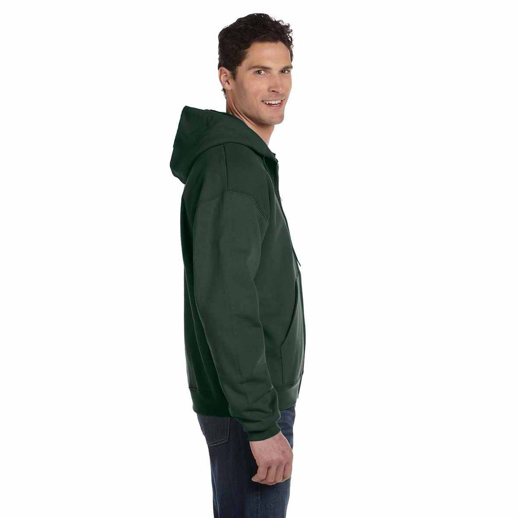 Champion Men's Dark Green Eco 9-Ounce Full Zip Hood