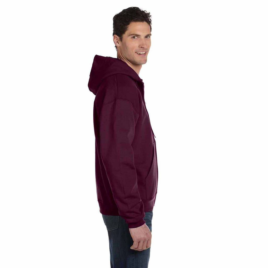 Champion Men's Maroon Eco 9-Ounce Full Zip Hood