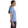 Hanes Women's Light Blue 4.5 oz. 100% Ringspun Cotton nano-T T-Shirt