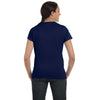 Hanes Women's Navy 4.5 oz. 100% Ringspun Cotton nano-T T-Shirt