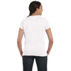 Hanes Women's White 4.5 oz. 100% Ringspun Cotton nano-T T-Shirt