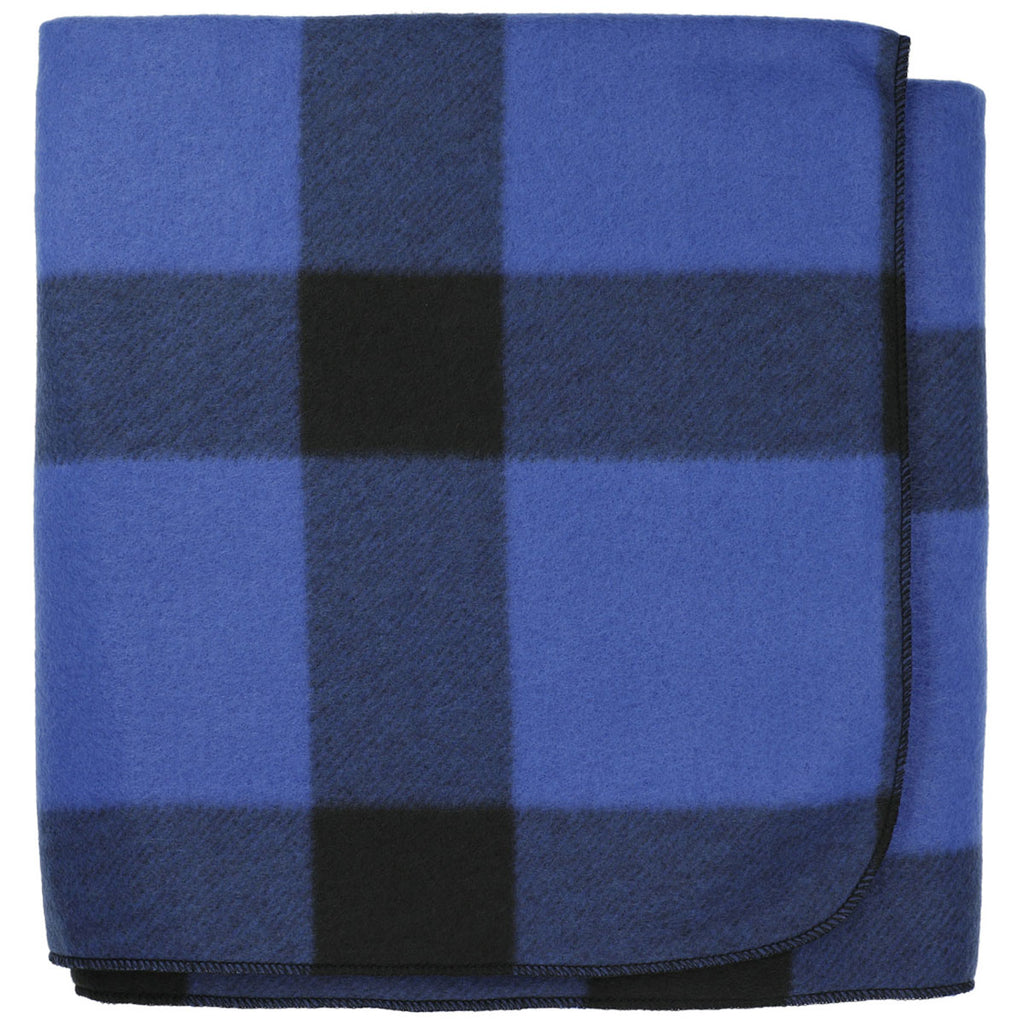 Bullet Blue/Black Buffalo Plaid Fleece Blanket