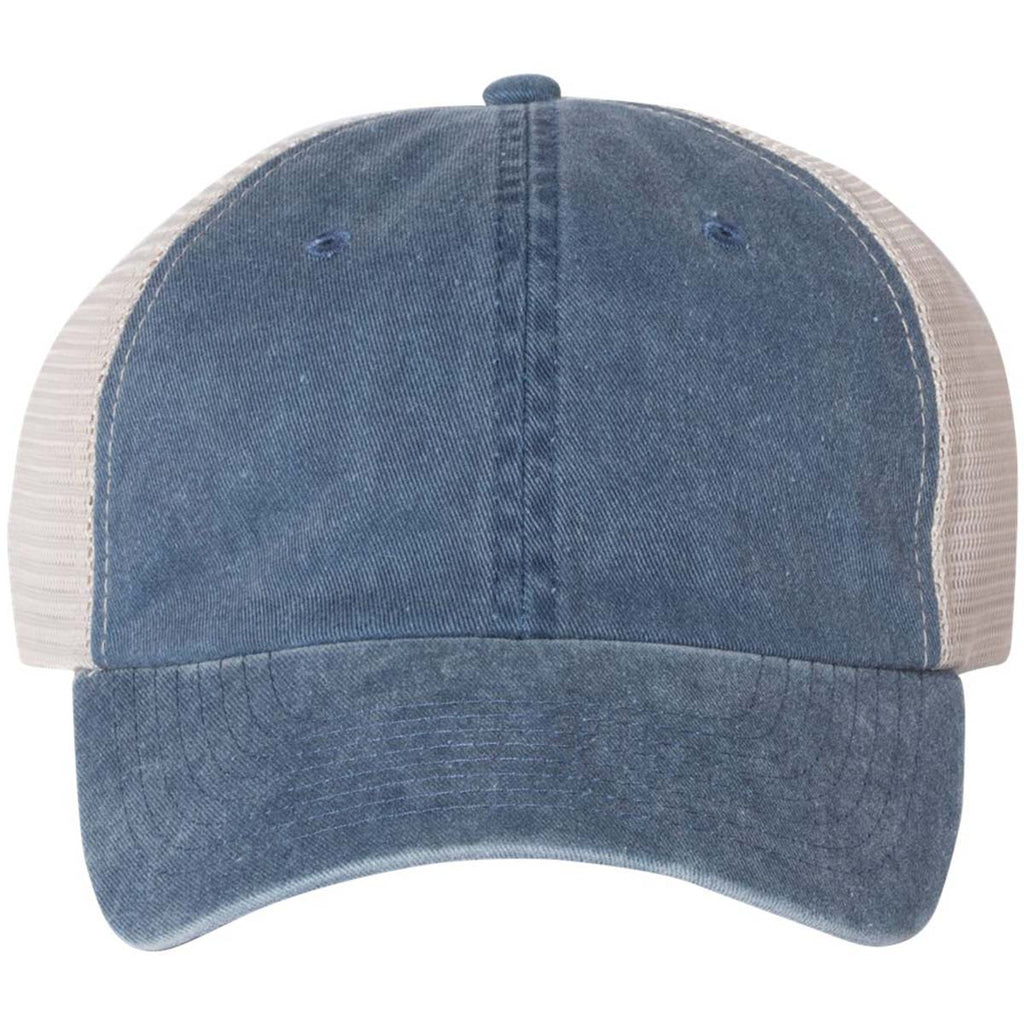 Sportsman Navy/Stone Pigment Dyed Trucker Cap