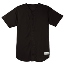 Sport-Tek Men's Black PosiCharge Tough Mesh Full-Button Jersey