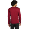 Sport-Tek Men's Deep Red Sport-Wick Fleece Pullover Crew