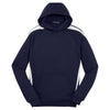 Sport-Tek Men's True Navy/ White Sleeve Stripe Pullover Hooded Sweatshirt