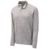 Sport-Tek Men's Heather Grey Lightweight French Terry Quarter Zip Pullover