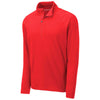 Sport-Tek Men's True Red Lightweight French Terry Quarter Zip Pullover