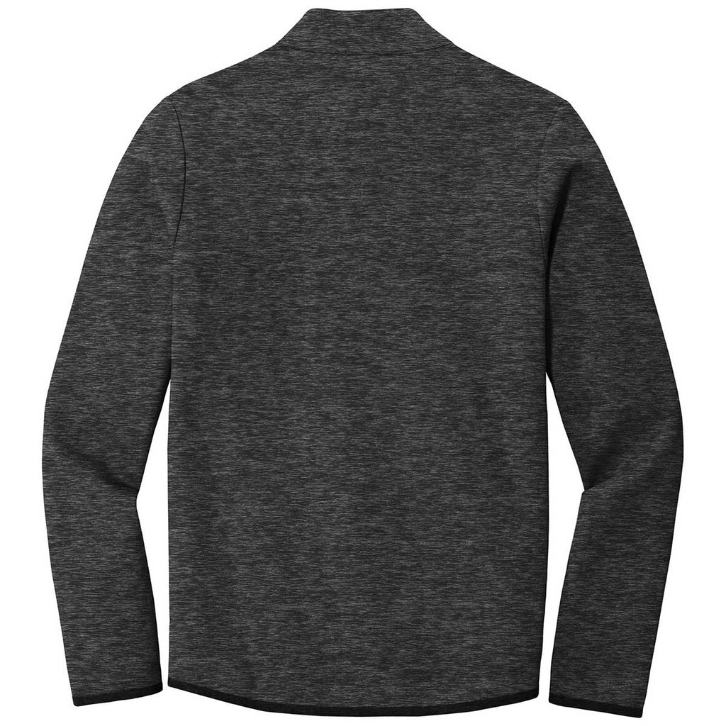 Sport-Tek Men's Black Heather Triumph Quarter Zip Pullover