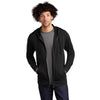 Sport-Tek Men's Black Triad Solid PosiCharge Tri-Blend Wicking Fleece Full-Zip Jacket