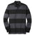 Sport-Tek Men's Black/Graphite Grey Classic Long Sleeve Rugby Polo