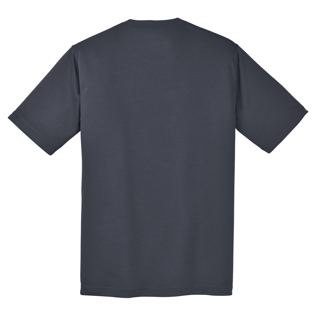 Sport-Tek Men's Graphite Grey PosiCharge RacerMesh Tee